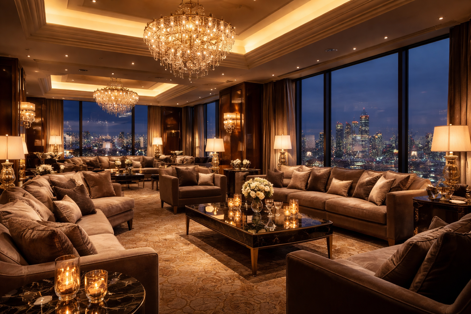 高級感のあるホテルの部屋