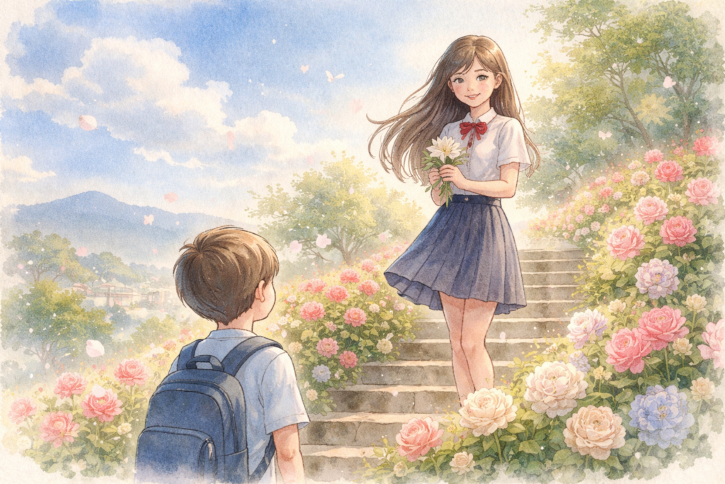 ビエネッタの高嶺の花のようなイメージをイラストにした