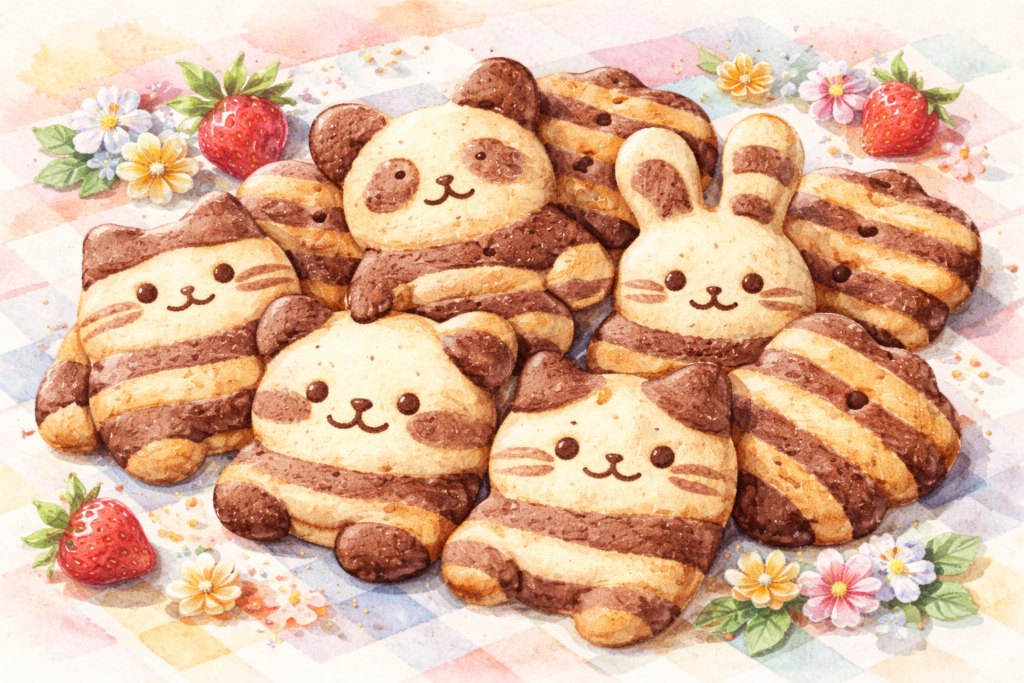 しましまクッキーをイメージしたイラスト