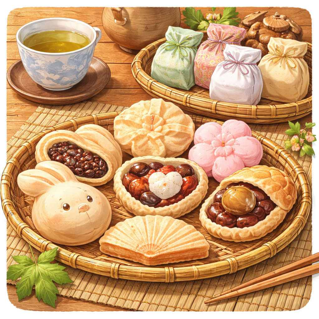 色々な最中をイメージした画像