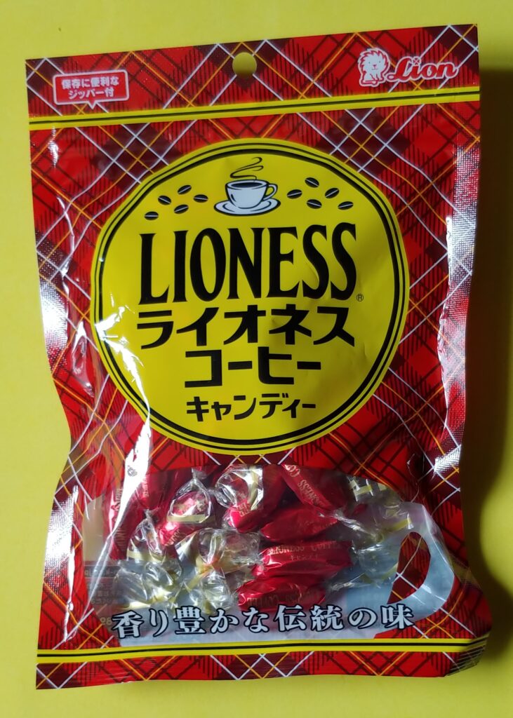 ライオネスコーヒーキャンディのパッケージ写真