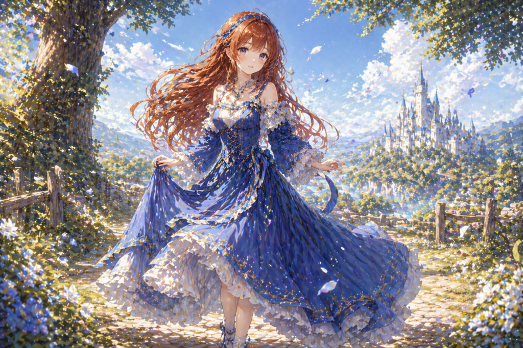 かつてのヒロイン、リリアを彷彿とさせる清楚な少女のイメージイラスト