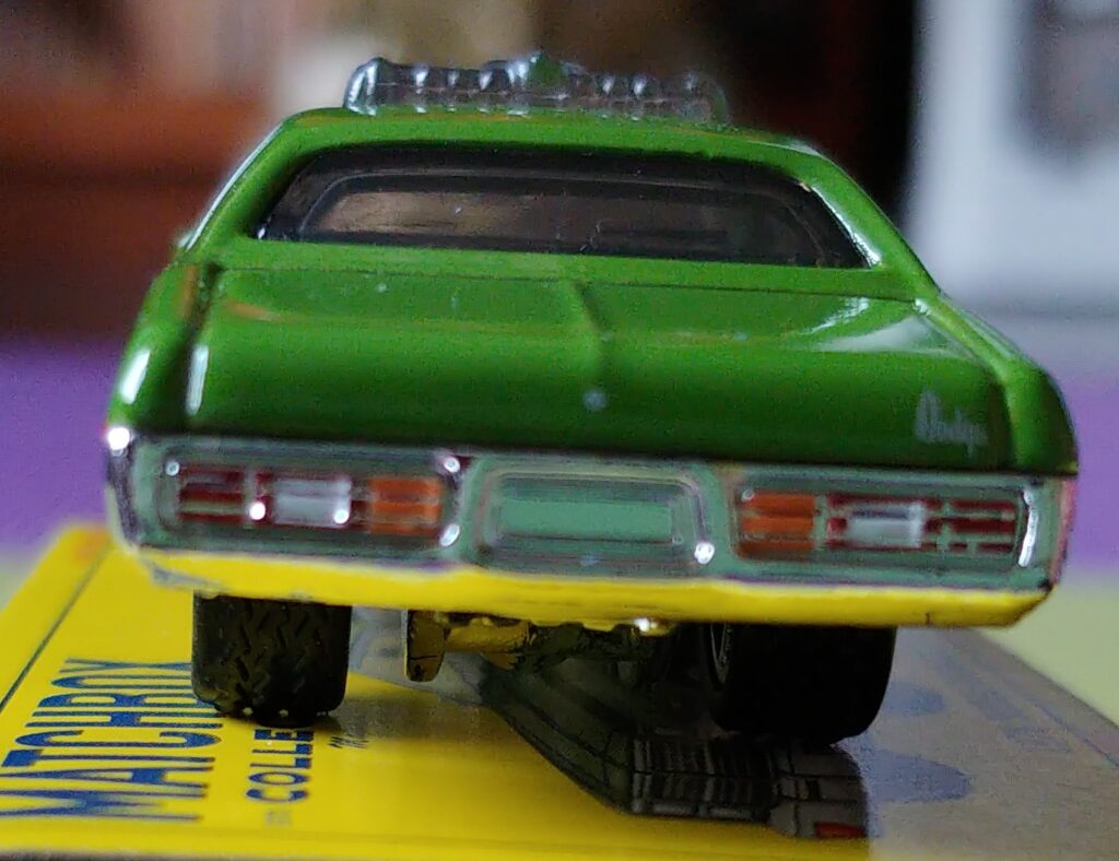 マッチボックスミニカーの背面の写真