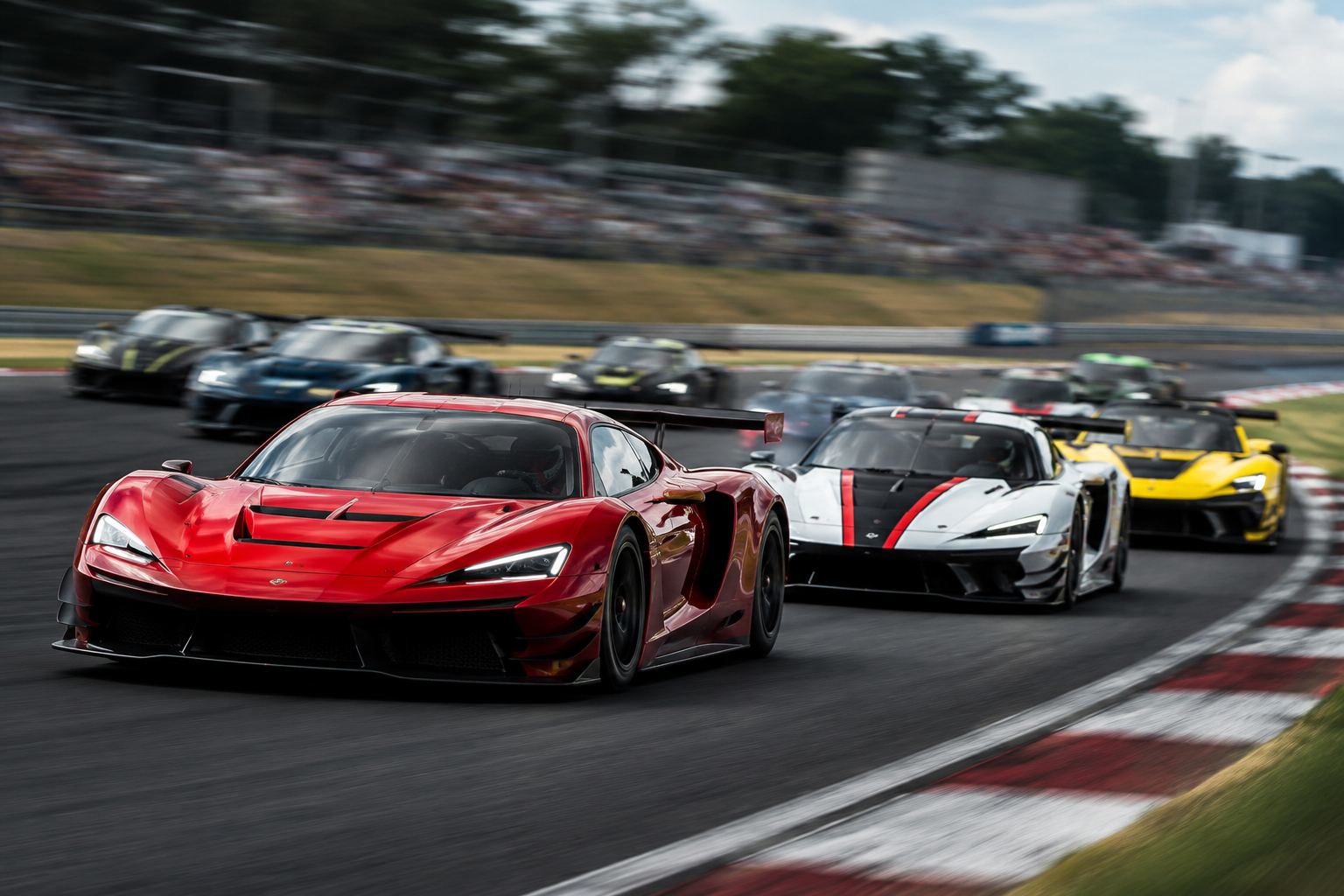 サーキットを走るレースカーをイメージした画像