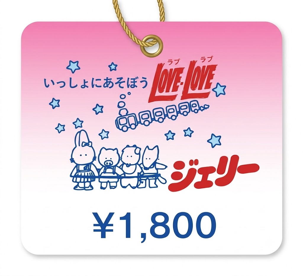 「ウッティ」ぬいぐるみのタグの絵