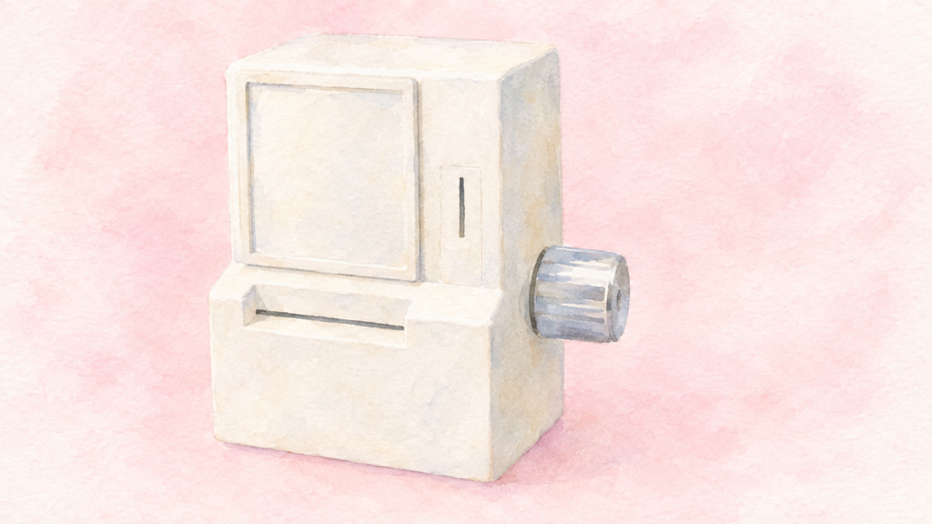 カードダスの機械のイラスト